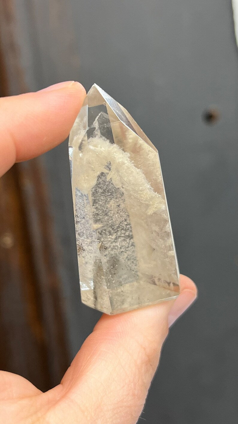 Mini Phantom Quartz Generator with Cerussite, 34g Brazil