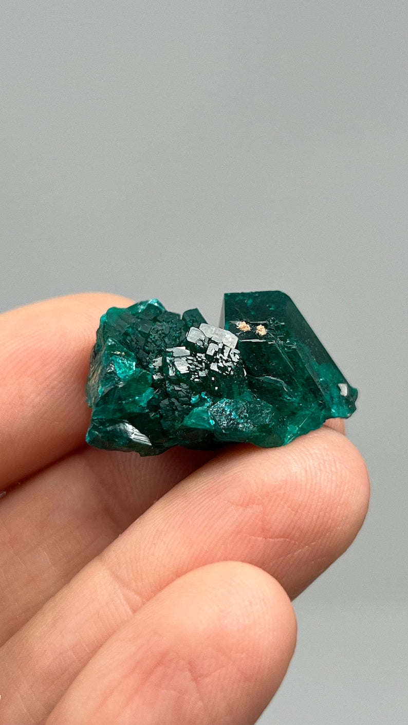 Prismatic Dioptase, Emerald Green Crystal, Pool Dept. Congo