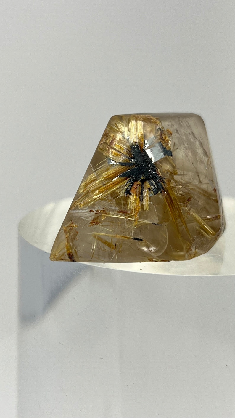 Gold Star Rutile in Quartz, 22g Brazil