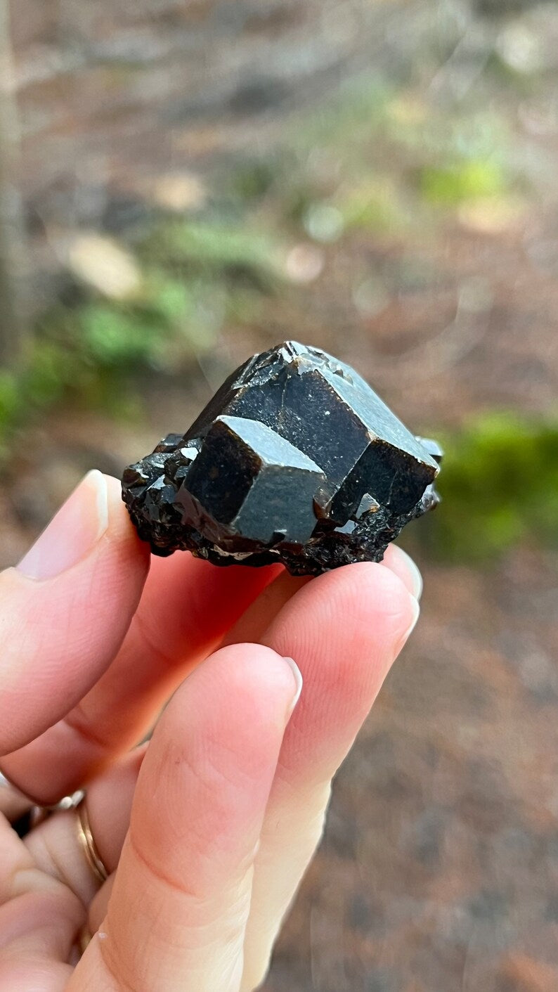 Andradite Garnet var. Melanite, Black Garnet, Mali