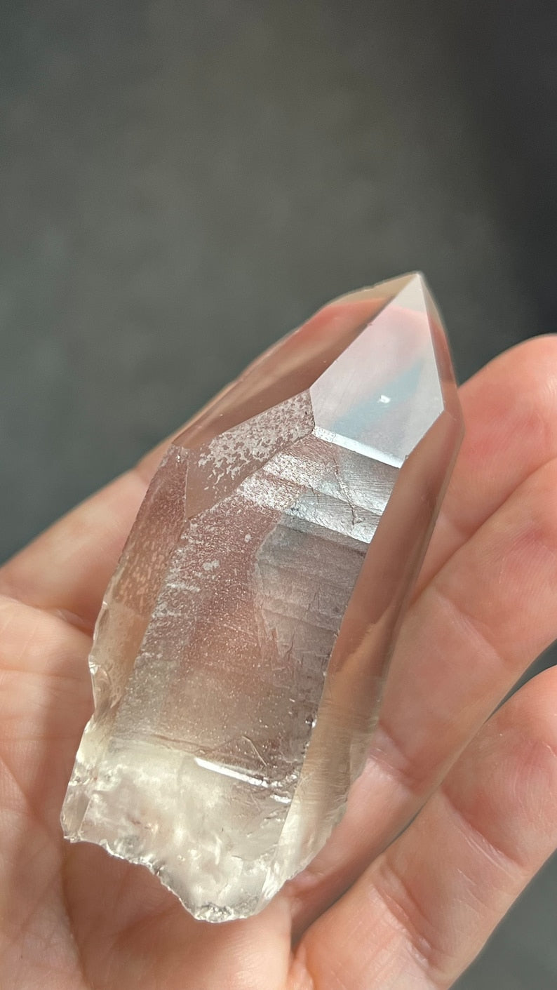 Prismatic Pink Lemurian Time-Link Quartz, Brazil