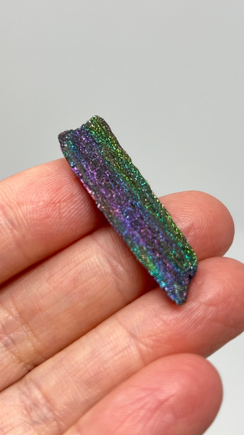 Iridescent Natural Hematite Rainbow Minerals, Andrade Mine, Brazil