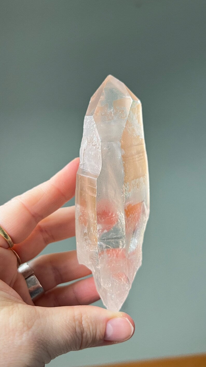 Lustrous Golden Healer Key Lemurian Quartz