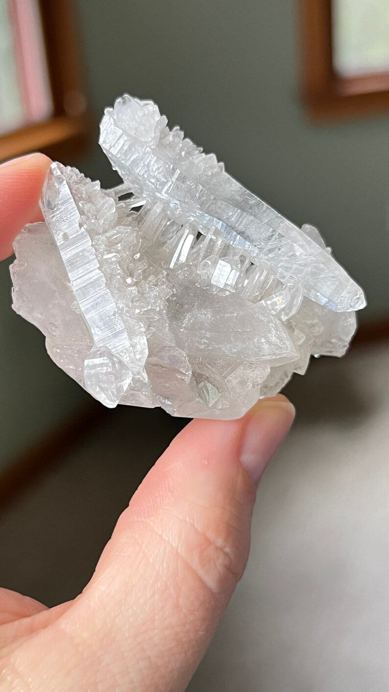 Clear Quartz Intricate Cluster, India