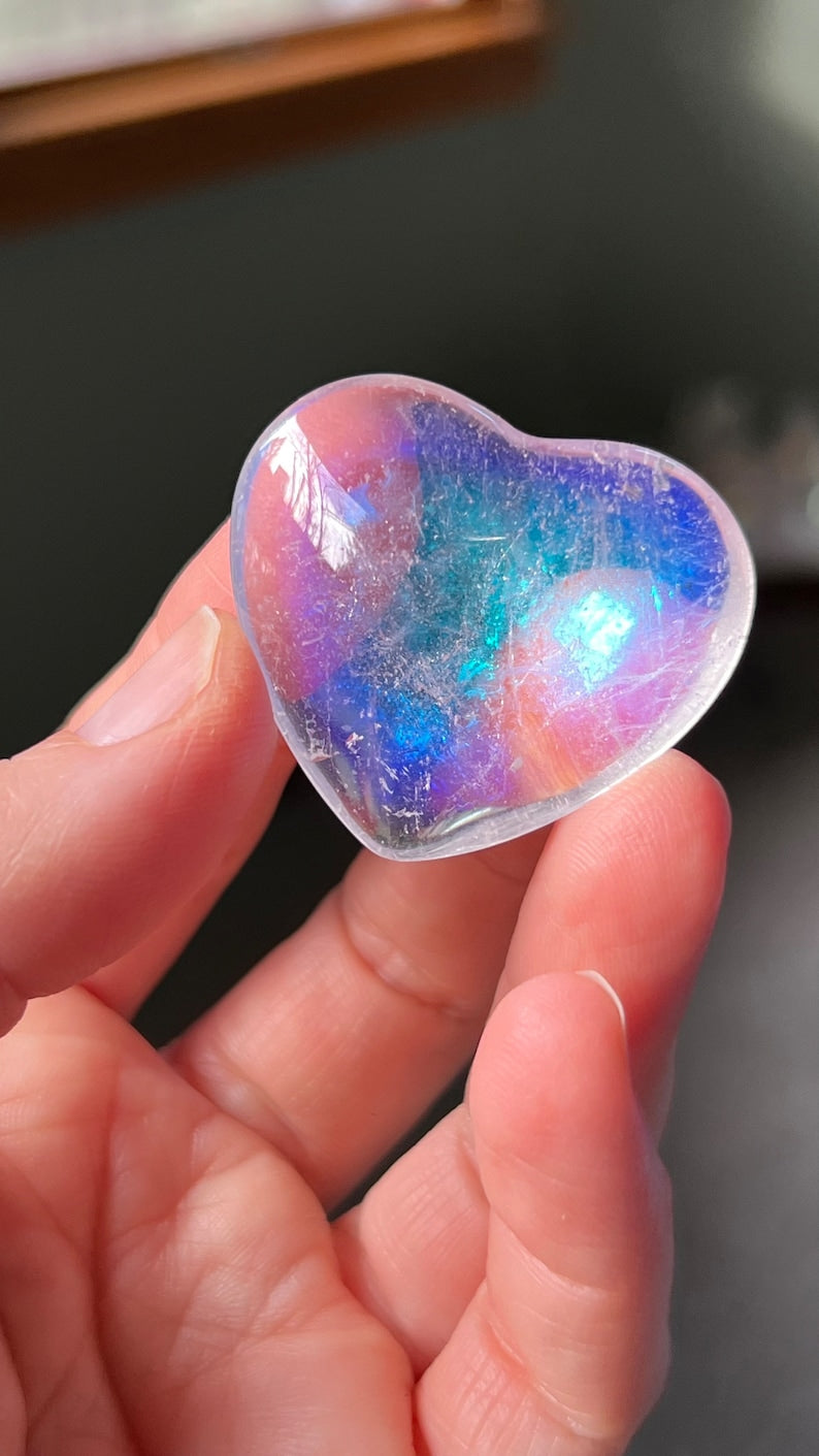 Angel Aura Quartz Heart