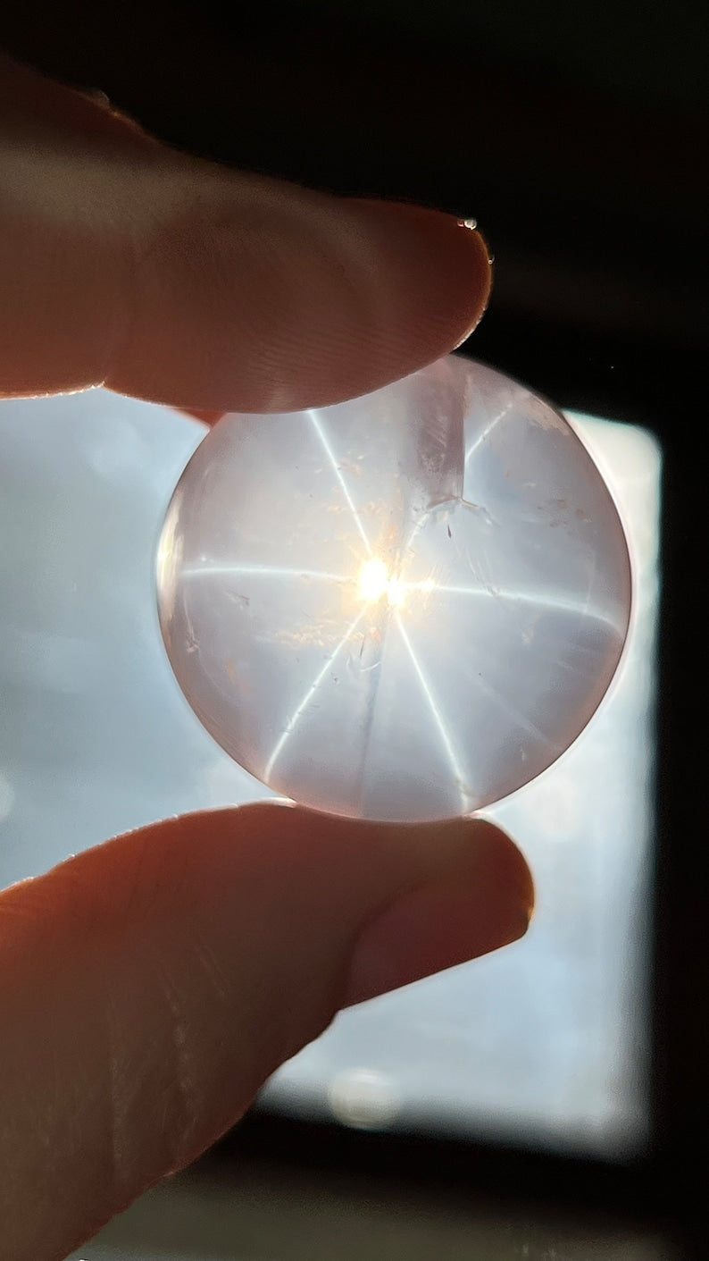 Gem-grade Star Rose Quartz Sphere, Brazil 39g