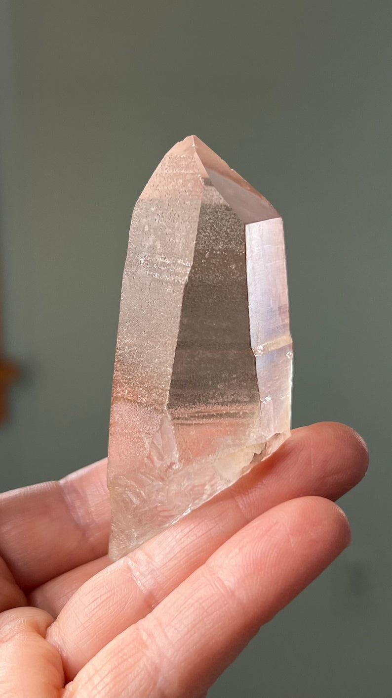 Prismatic Pink Lemurian Quartz, 75g Brazil