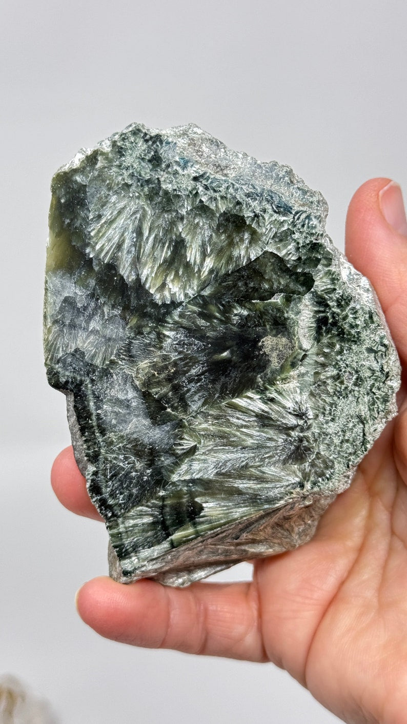 Seraphinite Polished Display Slab, 247g Russia