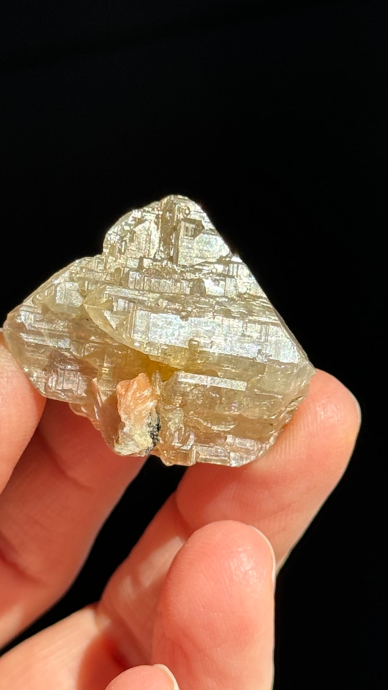 Gemmy Golden Cerussite with Barite, 36g Morocco