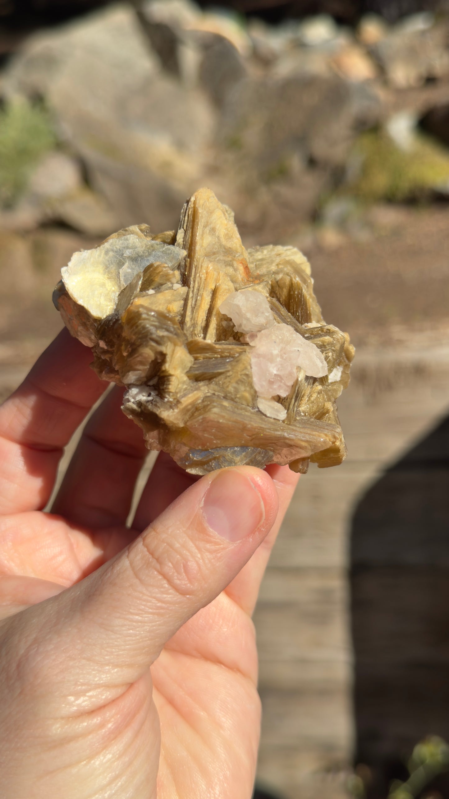 Star Mica with Crystalized Rose Quartz