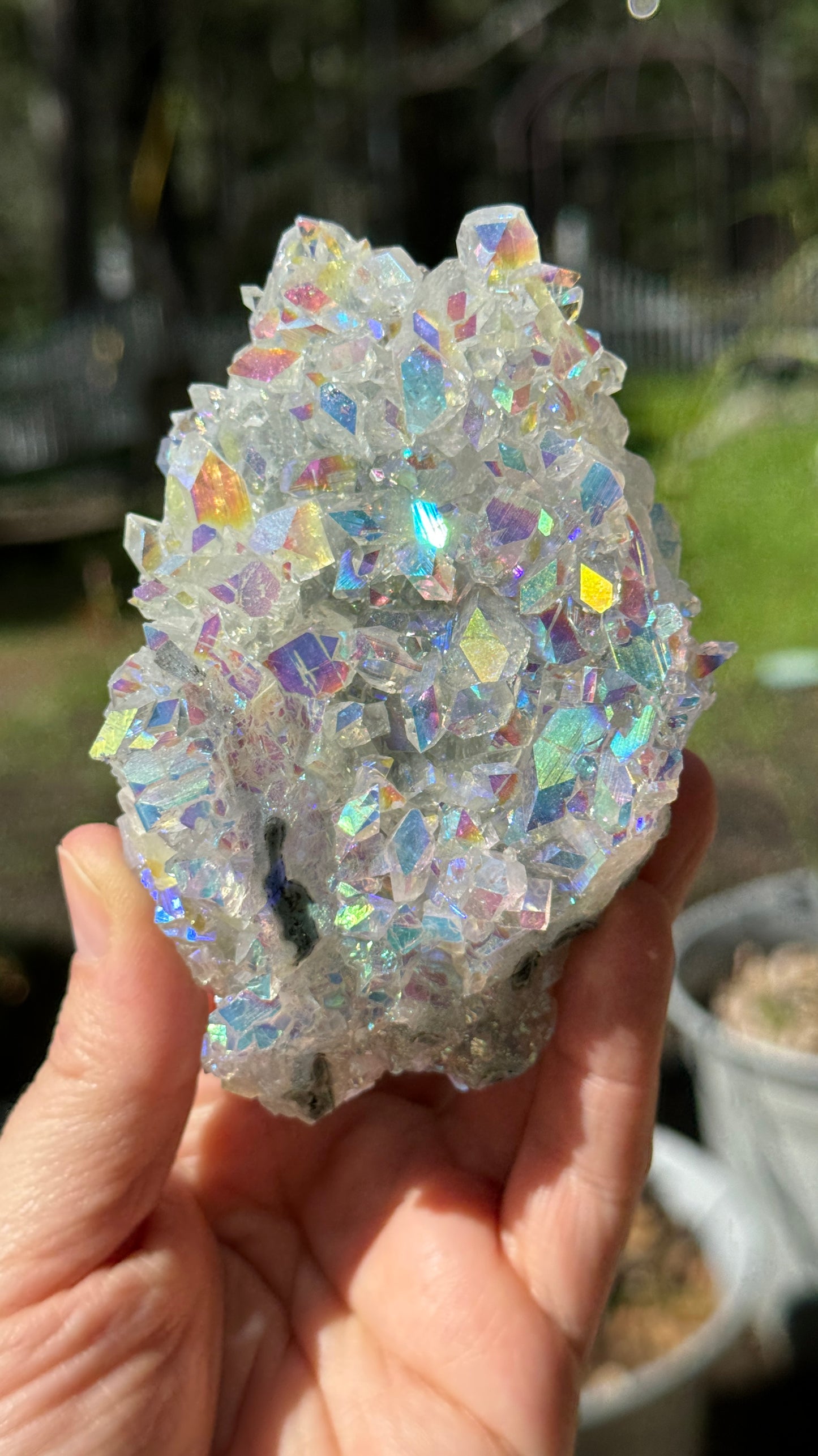 Prismatic Angel Aura Apophyllite Stalactite