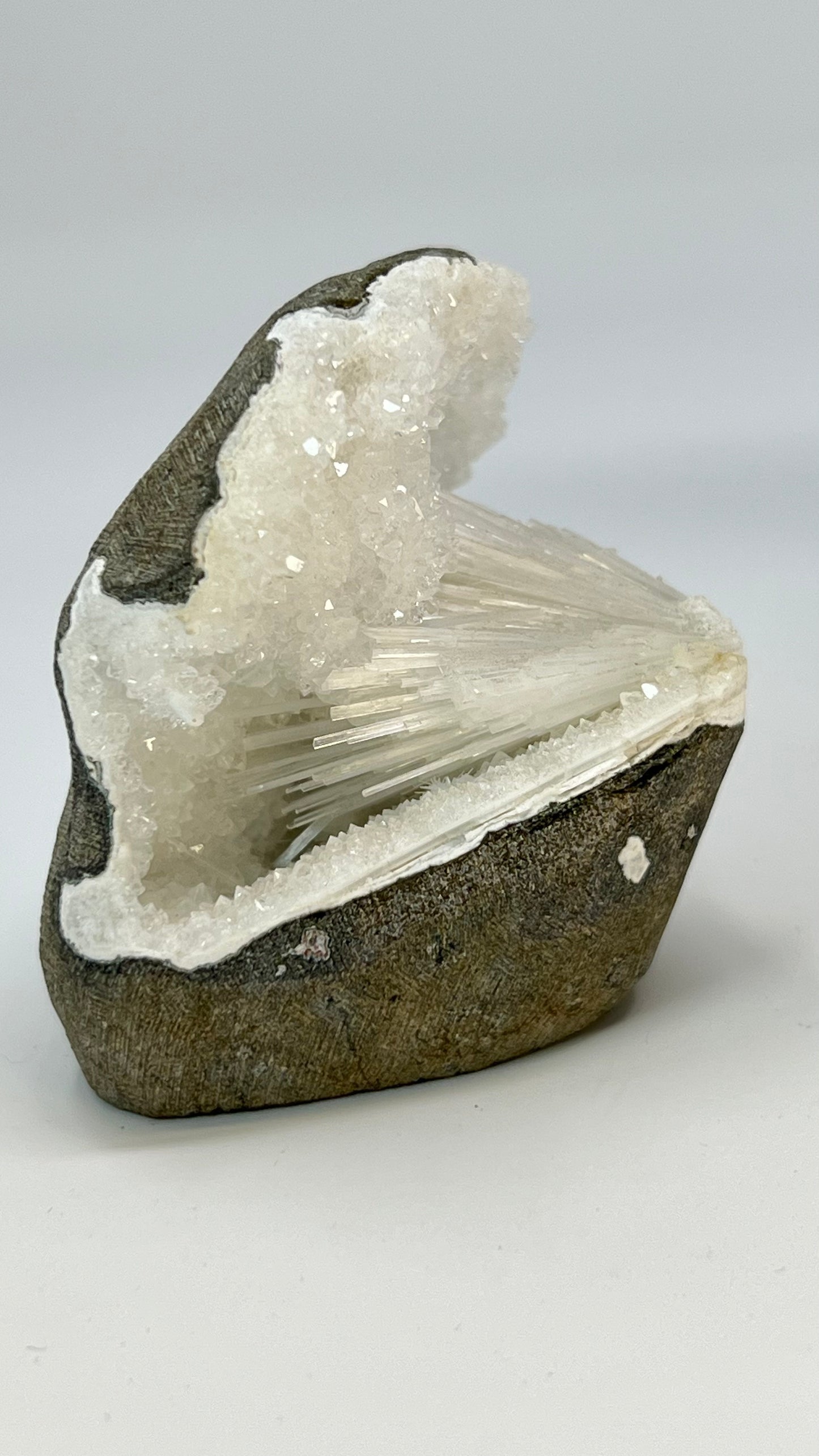 Sparkling Natrolite Geode, India