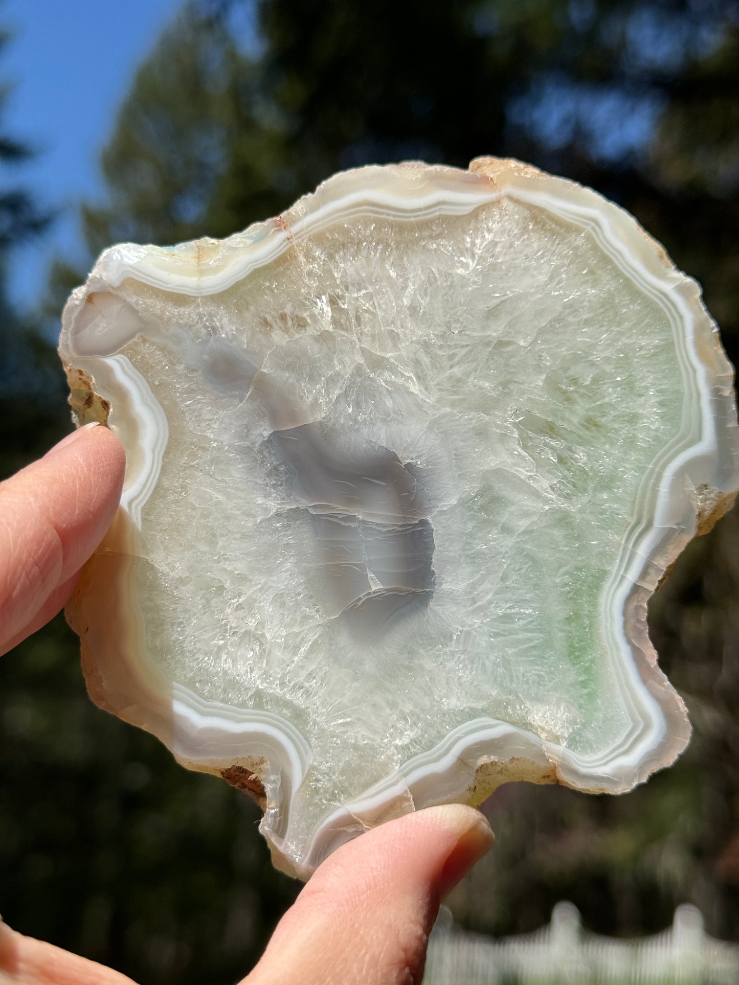 Angel Aura Agate Quartz Slice