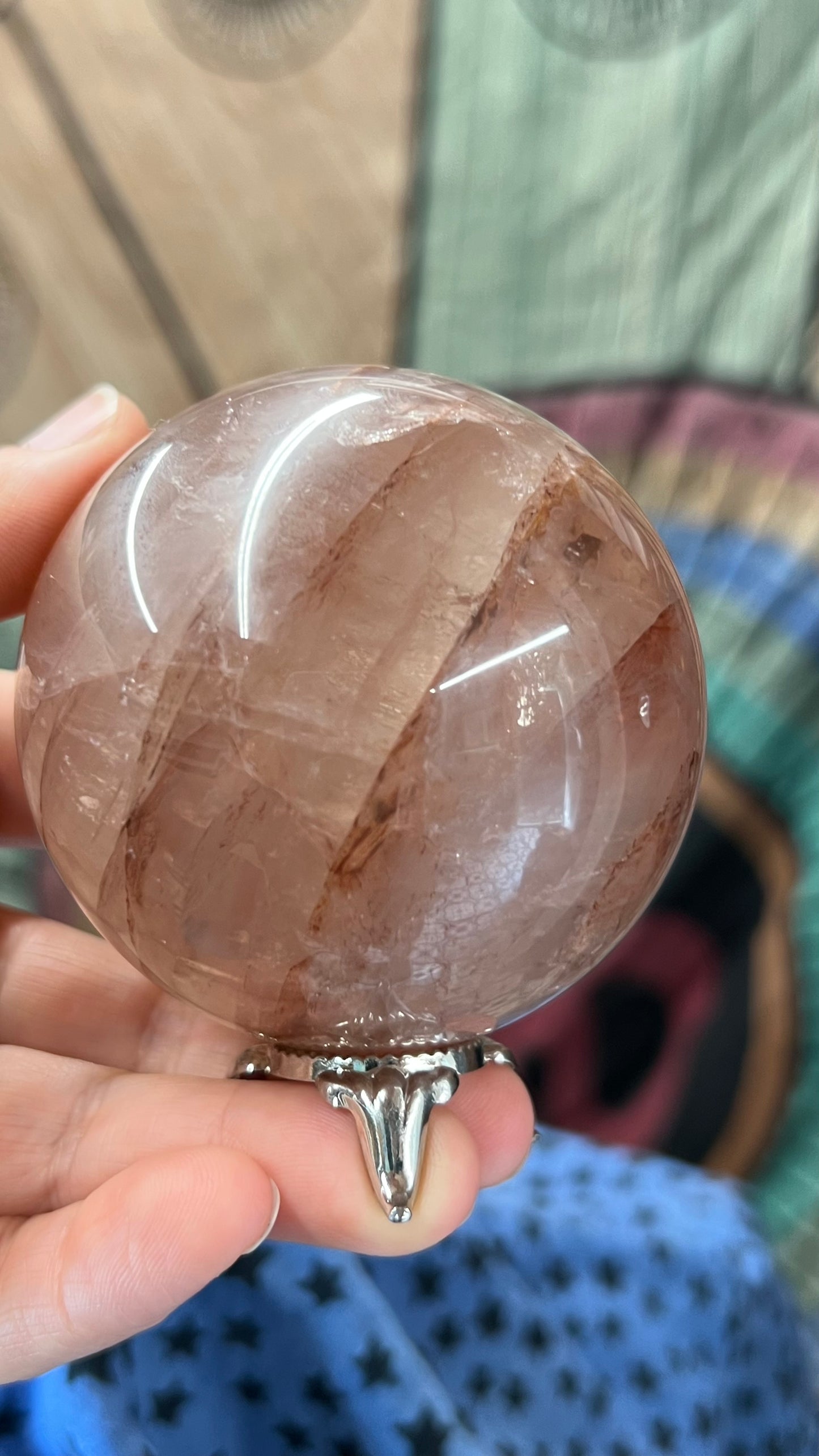 Garden Quartz Sphere with Display Stand