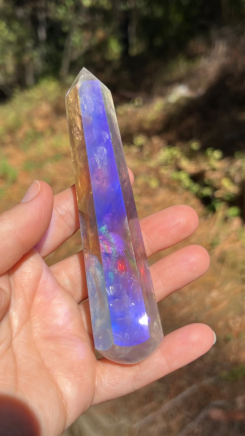 Angel Aura Amethyst Crystal Wand