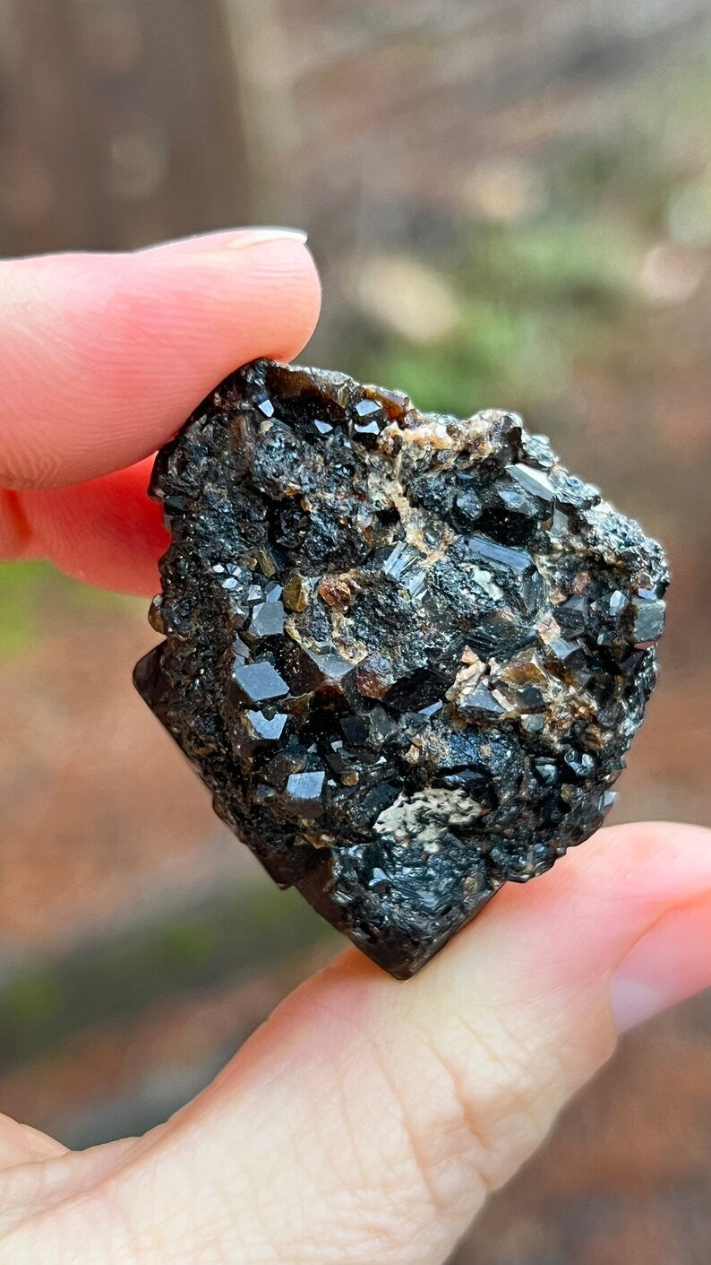 Andradite Garnet var. Melanite, Black Garnet, Mali