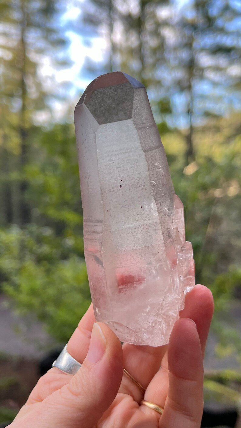 Pink Lemurian Recordkeeper Quartz