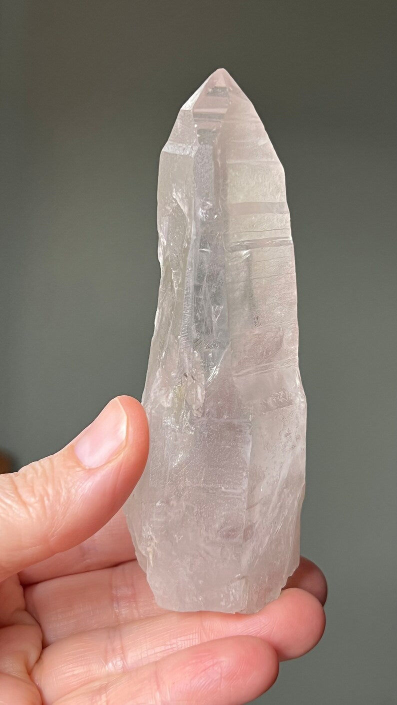 Pink Lemurian Key Quartz