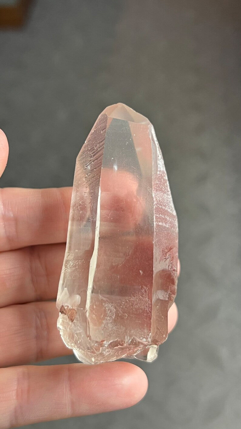 Prismatic Pink Lemurian Time-Link Quartz, Brazil