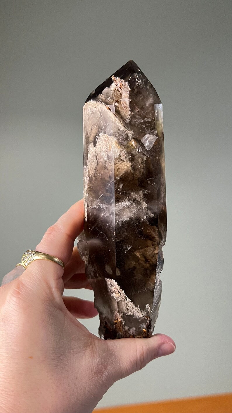 Crystal Sand Included Lemurian, Shamanic Dreamstone, Brazil