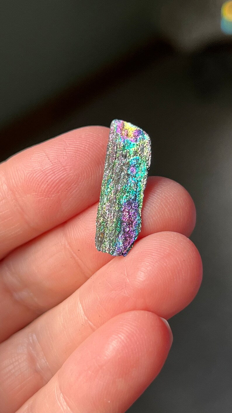 Iridescent Natural Hematite Rainbow Minerals, Andrade Mine, Brazil