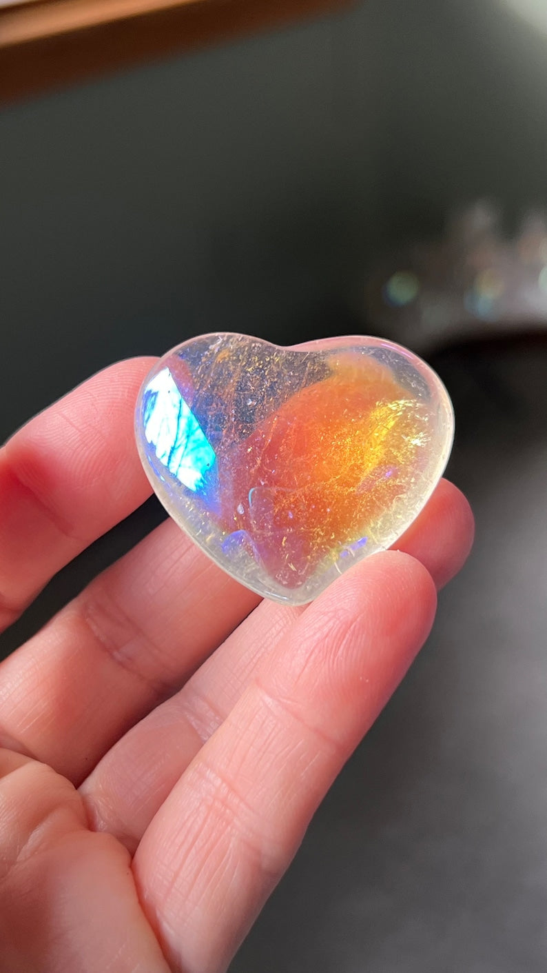 Angel Aura Quartz Heart
