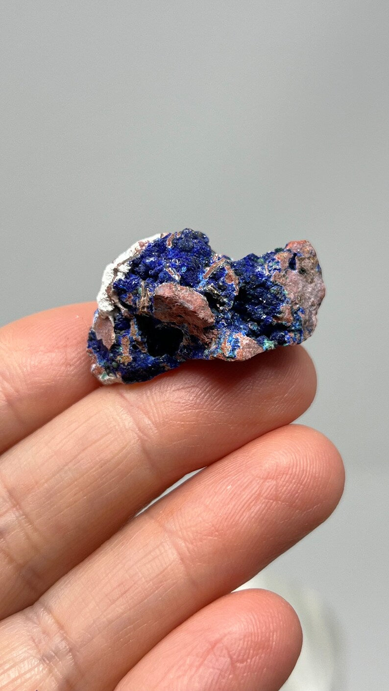 Azurite Crystals in Matrix, Morenci Mine Region, Arizona USA