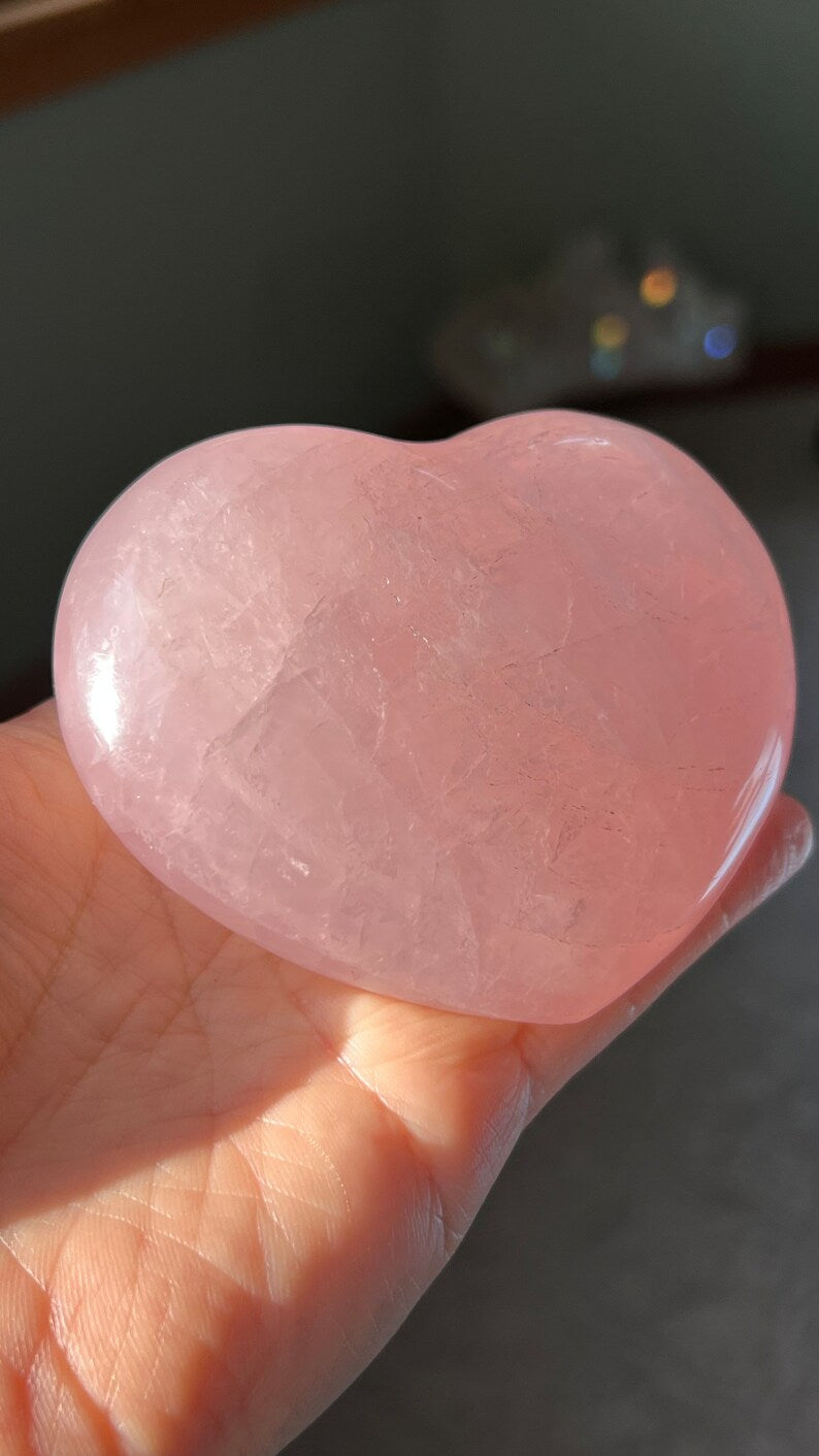 Rose Quartz Crystal Heart, Brazil