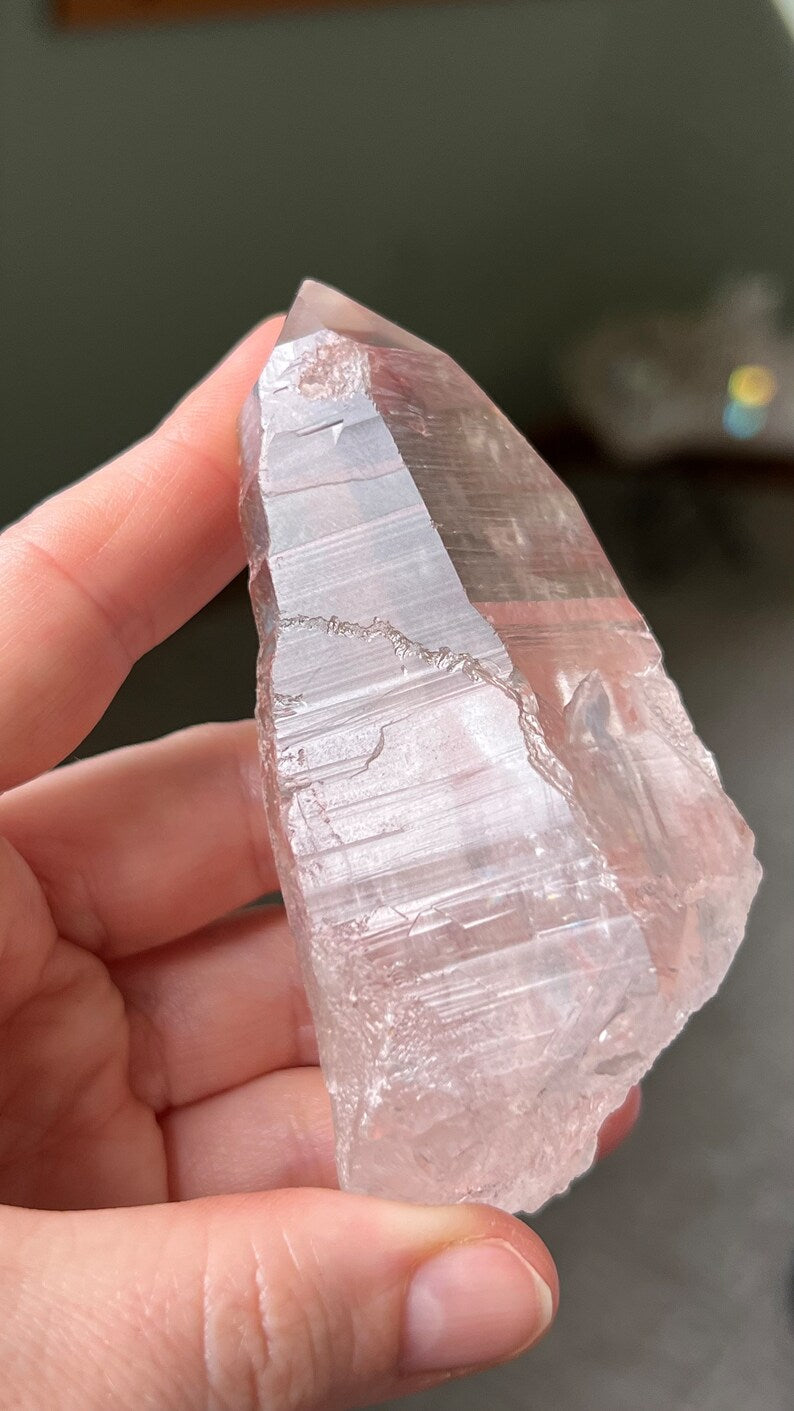 Prismatic Pink Lemurian Time-link Quartz