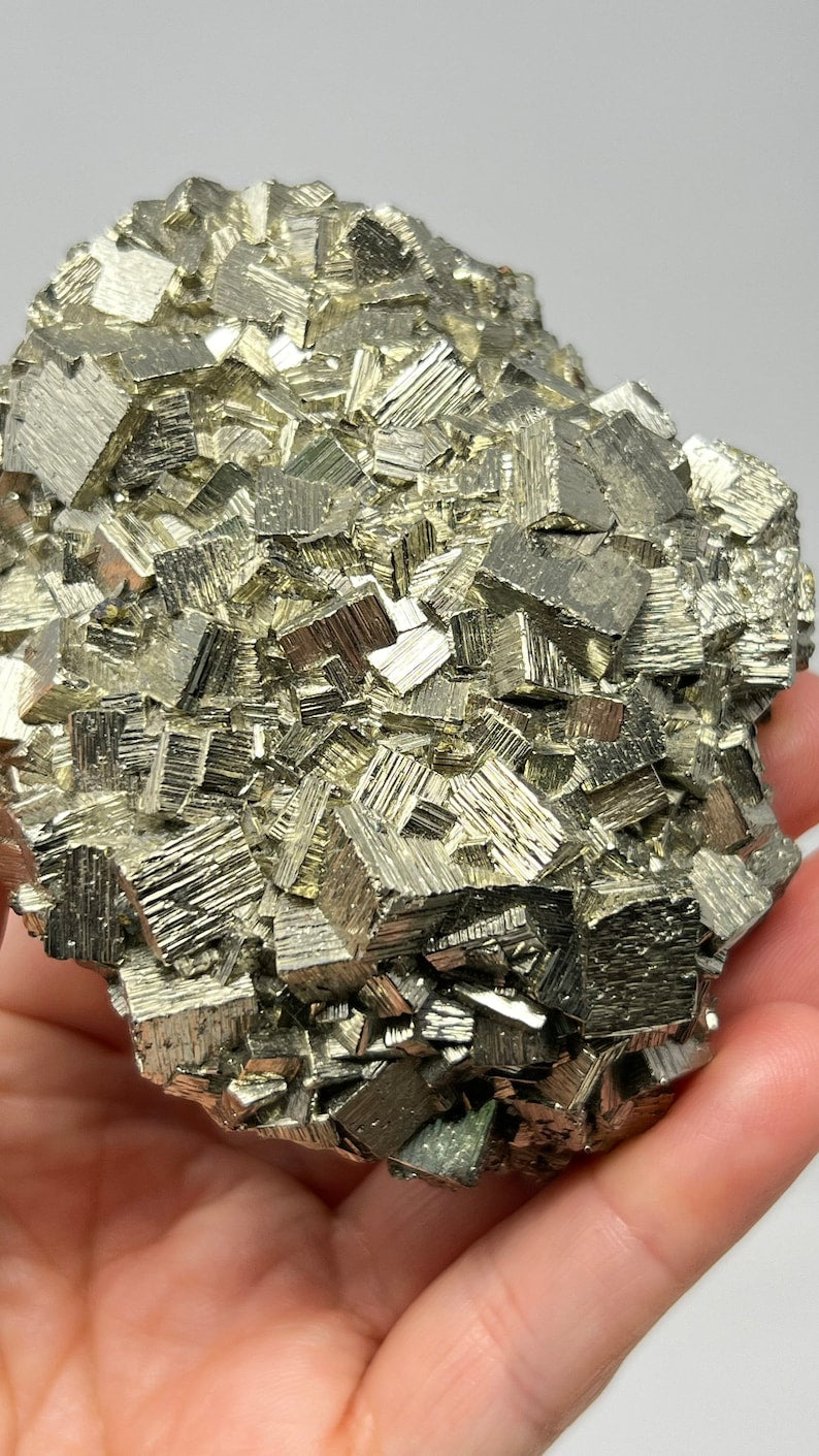 Prismatic Pyrite Crystal, Huanzala Mine Peru