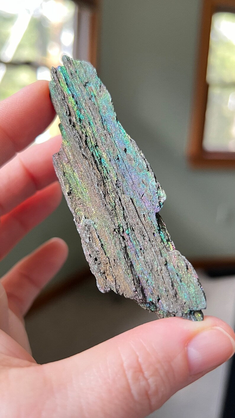 Iridescent Natural Hematite, 33g Andrade Mine, Brazil, Rainbow Hematite