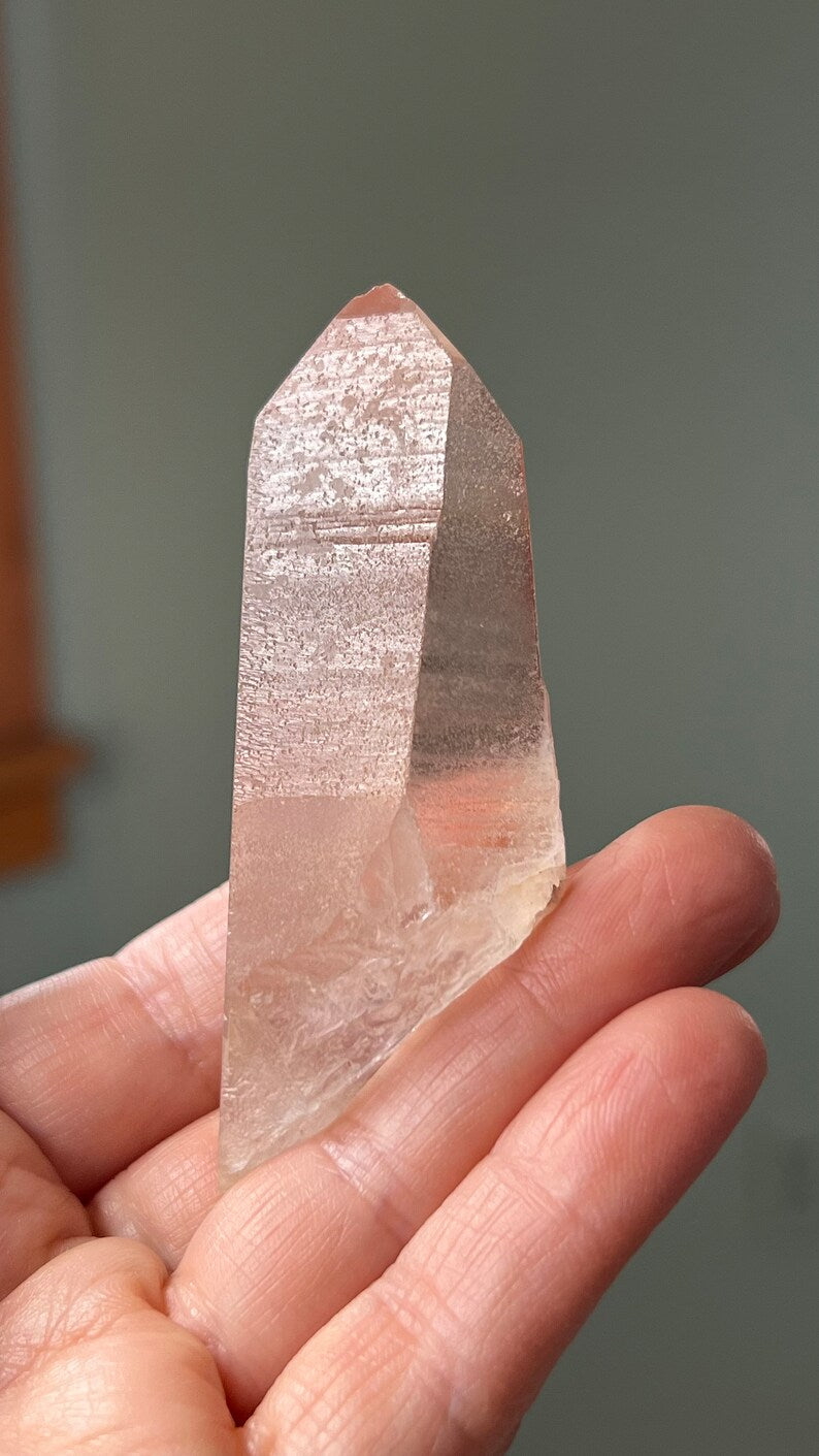Prismatic Pink Lemurian Quartz, 75g Brazil