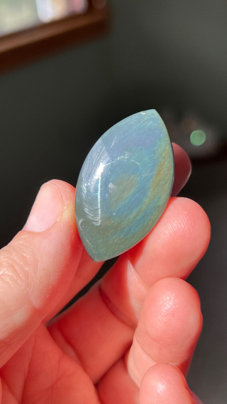 Rainbow Obsidian Drilled Pendant, 11g Mexico