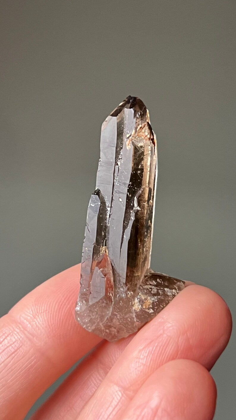 Prismatic Elestial Smoky Quartz Point, 11g Malawi