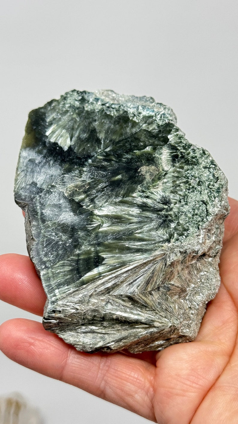 Seraphinite Polished Display Slab, 247g Russia