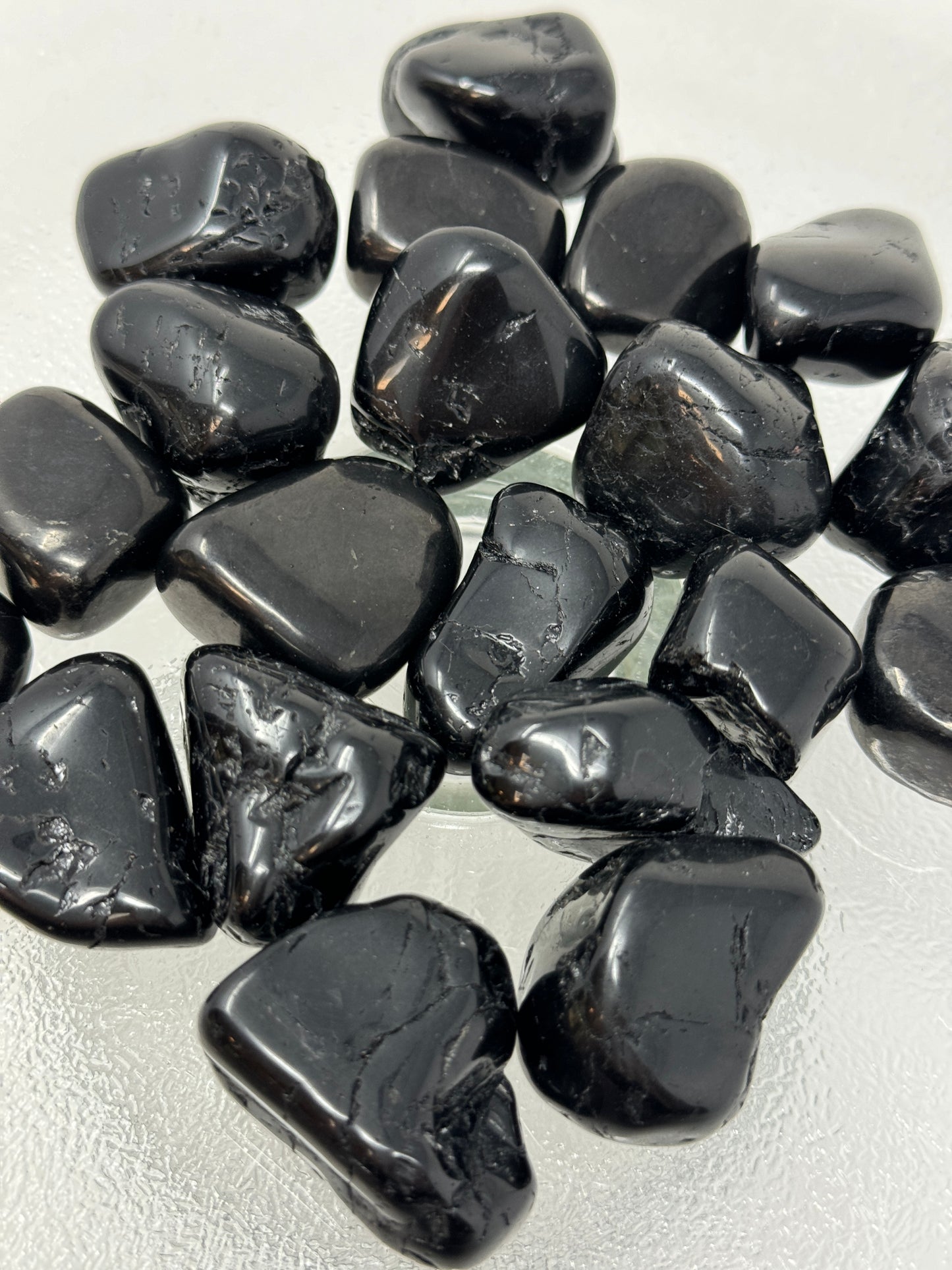 One Black Tourmaline Tumbled Stone