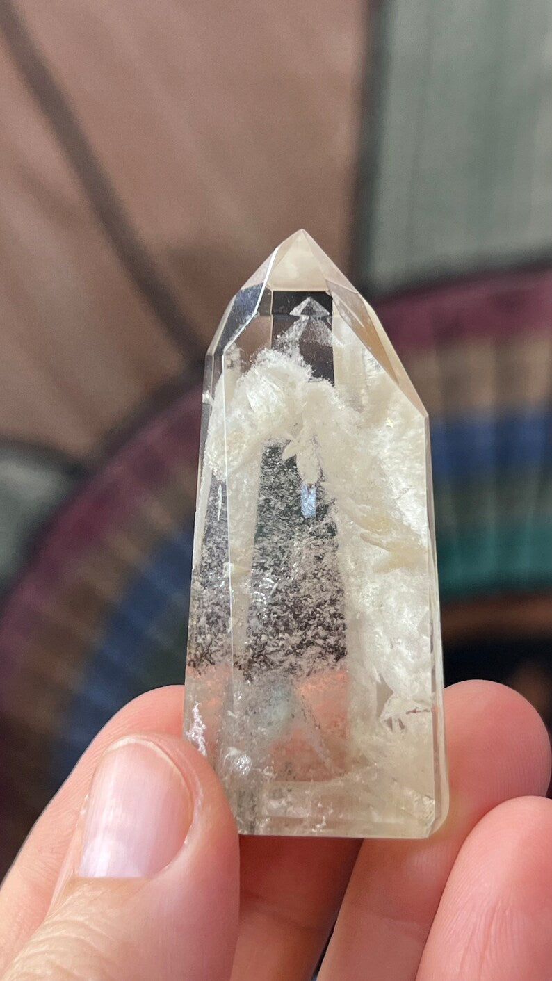 Mini Phantom Quartz Generator with Cerussite, 34g Brazil