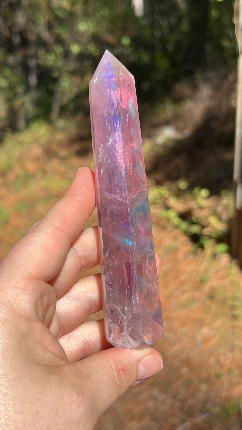 Angel Aura Amethyst Crystal Wand