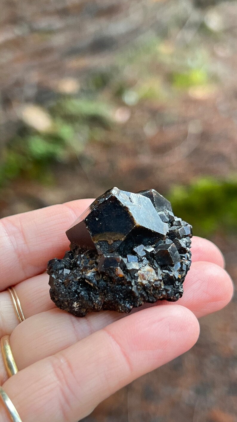 Andradite Garnet var. Melanite, Black Garnet, Mali