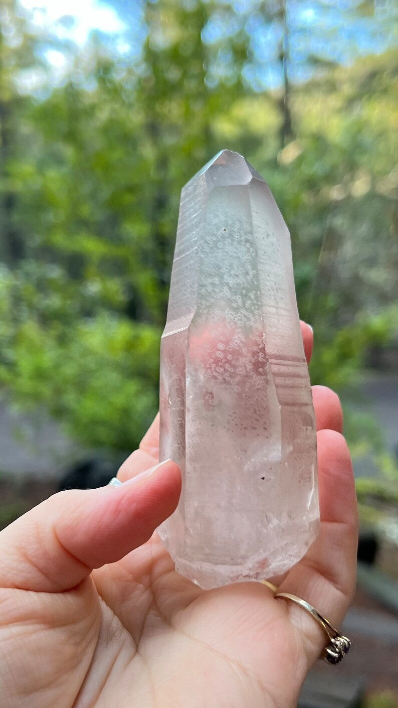 Pink Lemurian Recordkeeper Quartz