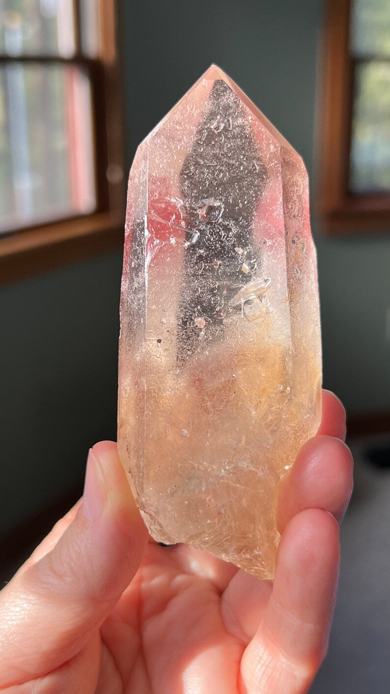 Pink Lemurian Golden Healer Quartz, Brazil