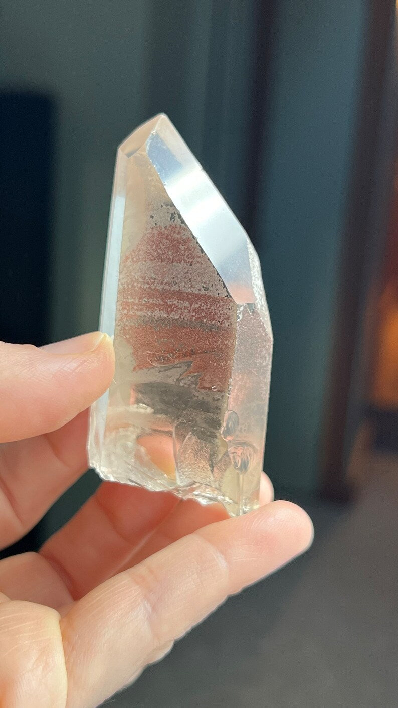 Prismatic Pink Lemurian Time-Link Quartz, Brazil