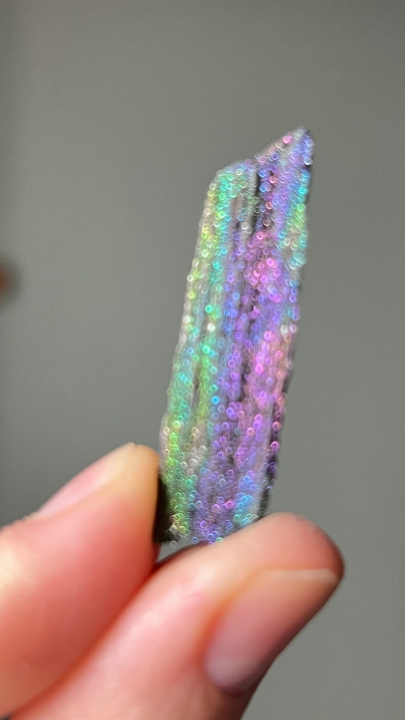 Iridescent Natural Hematite Rainbow Minerals, Andrade Mine, Brazil