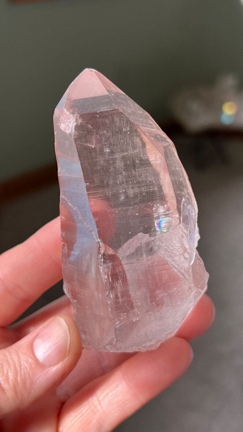 Prismatic Pink Lemurian Time-link Quartz