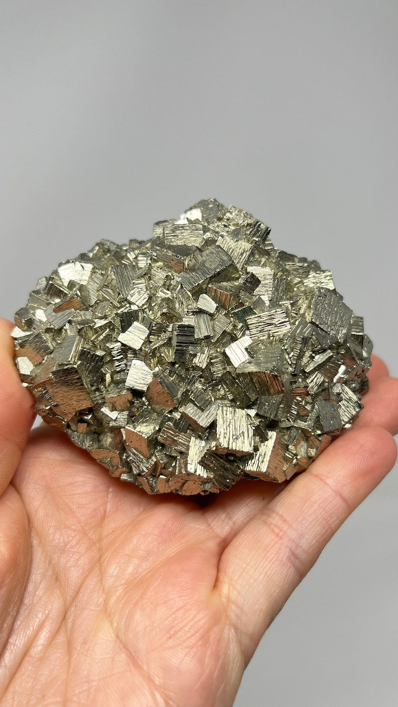 Prismatic Pyrite Crystal, Huanzala Mine Peru