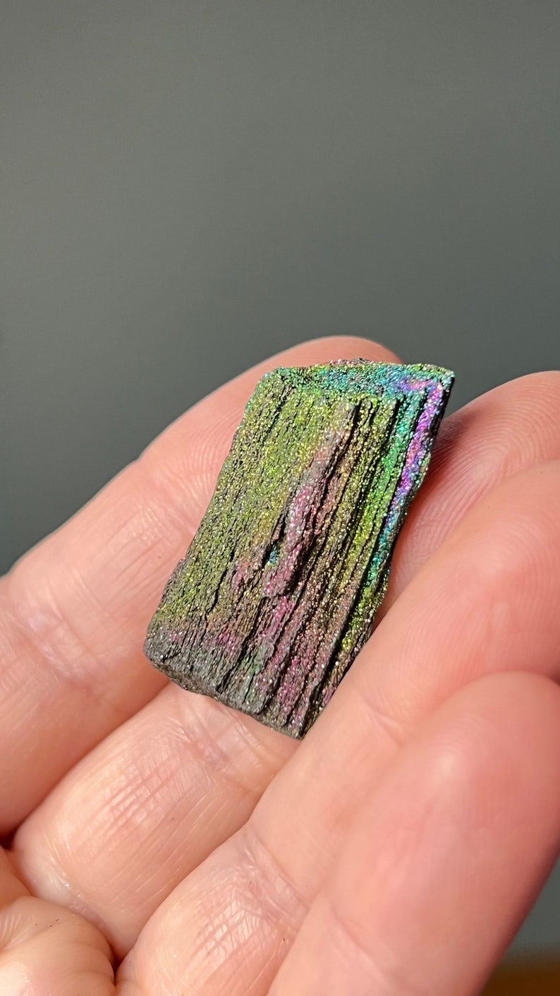 Iridescent Natural Hematite 44ct Andrade Mine, Brazil Rainbow Minerals