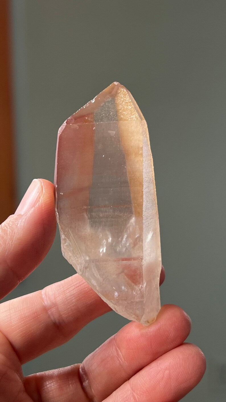 Prismatic Pink Lemurian Quartz, 75g Brazil