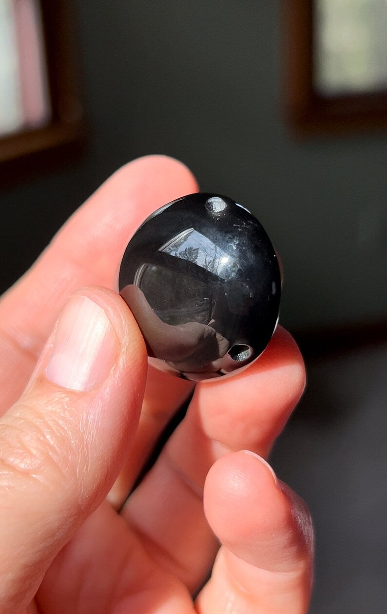 Rainbow Obsidian Drilled Pendant, 15g Mexico