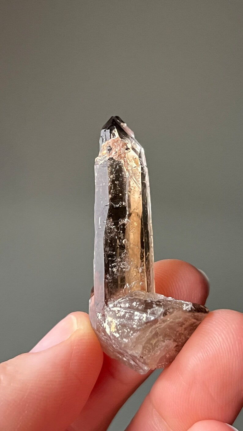 Prismatic Elestial Smoky Quartz Point, 11g Malawi