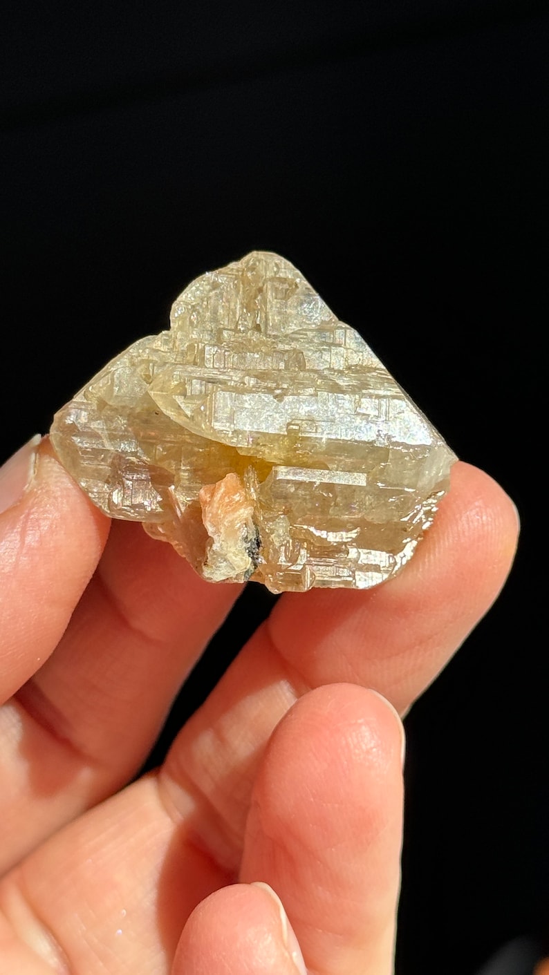 Gemmy Golden Cerussite with Barite, 36g Morocco